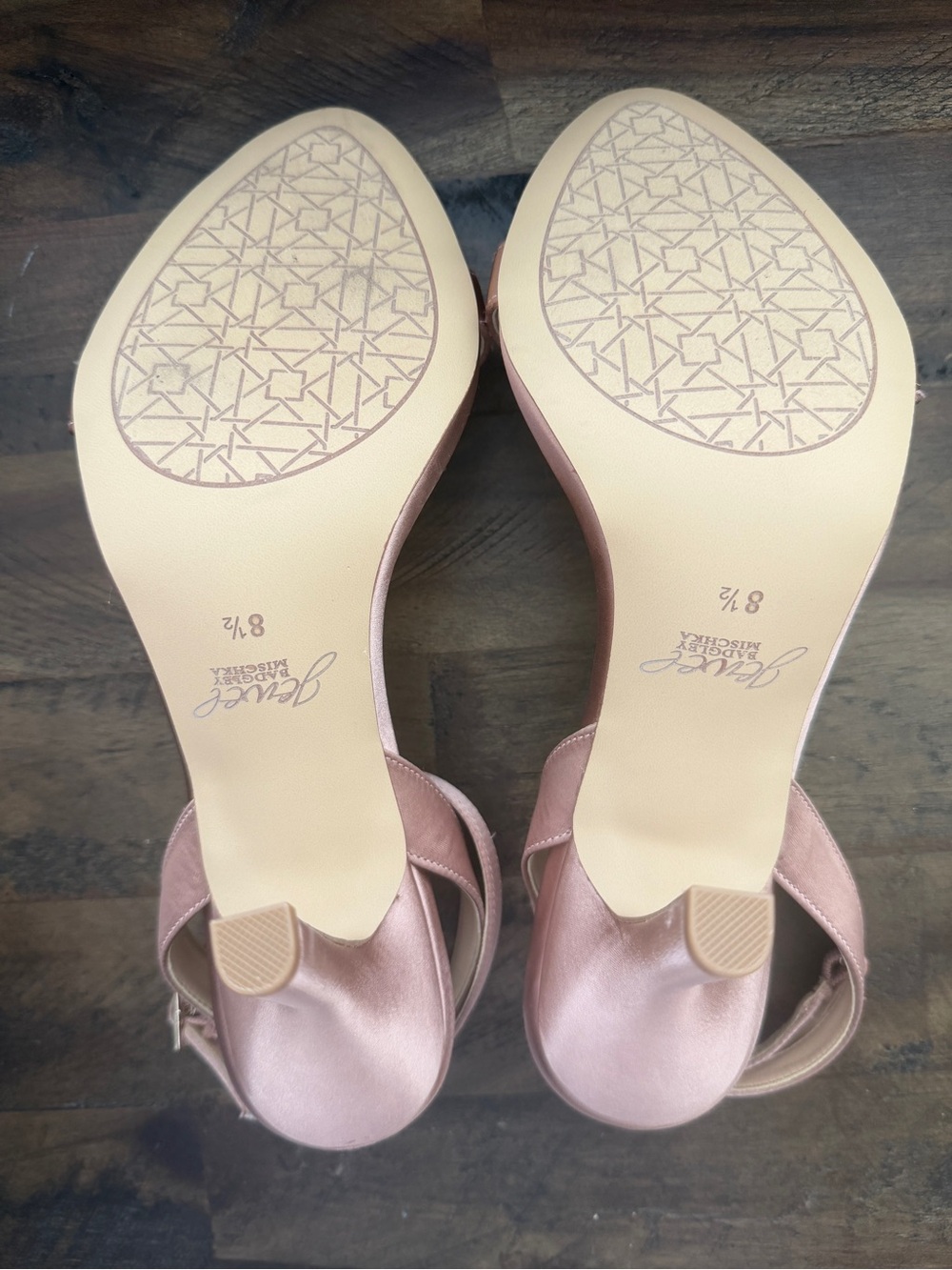 Jewel Badgley Mischka Ojai II Heeled Sandals Blush Pink Size 8.5 Formal Wedding - Picture 7 of 8